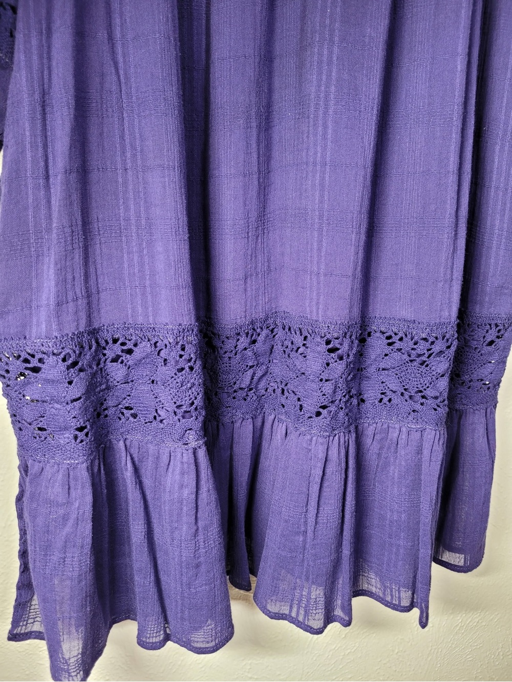 Nurture by Lamaze Blue Crochet-Trim Long Sleeve Dress - Picture 5 of 9